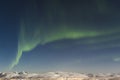 Aurora borealis over Tromso seen from Floya hill Royalty Free Stock Photo