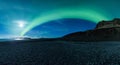 Aurora borealis reflecting off a lake