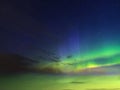 Aurora borealis  starry sky shining light colorful green blue background Royalty Free Stock Photo