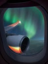 Aurora Borealis, a view from the plane window