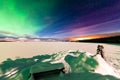 Aurora borealis Whitehorse light pollution Yukon Royalty Free Stock Photo