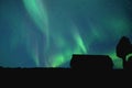 Aurora boreas in the north Royalty Free Stock Photo