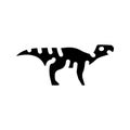 Aurora ceratops dinosaur glyph icon vector illustration Royalty Free Stock Photo