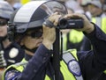 Aurora, Colorado Police Officers at a Protest of Immigration Detention Facility.