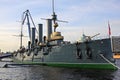 Aurora cruiser museum. Saint-Petersburg, Russia Royalty Free Stock Photo