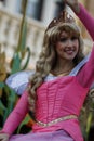 Sleeping Beauty`s Aurora in Disneyland Parade