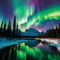 Aurora Embrace: Dance of Radiant Colors in the Arctic Sky