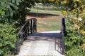 Aurora Nebraska Park walk bridge walk paths Royalty Free Stock Photo