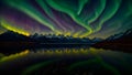 aurora northern lights landscape night sky of northern lights multi coloured borealis twilight nature space backgrounds