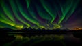 aurora northern lights landscape night sky of northern lights multi coloured borealis twilight nature space backgrounds