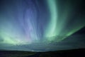 Aurora over Icelandic Lava Field Royalty Free Stock Photo