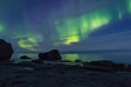 Aurora over the sea