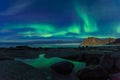 Aurora over the sea