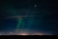 Several Faint Curtains of the Northern Lights