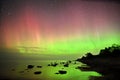 Aurora polar lights and Big dipper stars observing