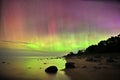 Aurora polar lights and Big dipper stars observing