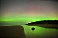 Aurora polar lights and Big dipper stars observing