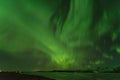 Aurora polaris above mountains.northern lights landscape Royalty Free Stock Photo
