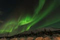 Aurora the solar storm in northern artic cirlce Royalty Free Stock Photo