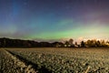 Aurora and Stars over Sandefjord Royalty Free Stock Photo