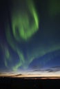 Aurora swirling in the sky