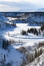 White snowfield near the Alaska railway lineÃ¯Â¼ÅAlaskaÃ¯Â¼ÅUSA Royalty Free Stock Photo