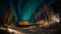 Aurora in Yellowknife Canada Royalty Free Stock Photo