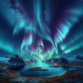 Auroral Substorm A dynamic sequence of auroral brightening and m Royalty Free Stock Photo
