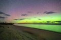 Auroras at Glen Haven Beach, along Manitou Passage way. Royalty Free Stock Photo