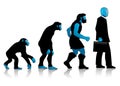 Auroro - Man Evolution blue Royalty Free Stock Photo