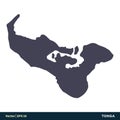 Tonga - Australia & Oceania Countries Map Icon Vector Logo Template Illustration Design. Vector EPS 10.