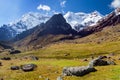 Ausangate trek, Peruvian Andes landscape Royalty Free Stock Photo