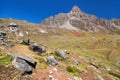 Ausangate trek trekking trail Andes Peru Royalty Free Stock Photo