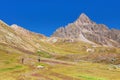 Ausangate trek trekking trail Andes Peru Royalty Free Stock Photo