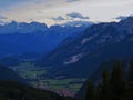 Ausblick auf sonnige AllgÃÂ¤uer Alpen NÃÂ¤he FÃÂ¼ssen, Bayern Royalty Free Stock Photo
