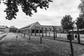 Auschwitz and Auschwitz-Birkenau, the Nazi death camp, black and white photos,