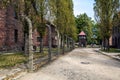 Auschwitz Birkenau Concentration Camp Poland, Electric fence courtyard Royalty Free Stock Photo