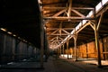 Auschwitz - Birkenau concentration camp. Rebuilt empty barracks. Concentration camp. Prison for jewish people.The interior of the