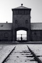 Auschwitz / Birkenau entrance Royalty Free Stock Photo