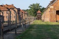 AUSCHWITZ-BIRKENAU, POLAND - AUGUST 12, 2019: Holocaust Memorial Museum. Part of Auschwitz- Birkenau Concentration Camp Holocaust Royalty Free Stock Photo