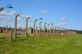 Auschwitz concentration camp fence Royalty Free Stock Photo