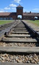 Auschwitz concentration camp entrance train tracks