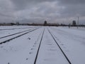 Auschwitz-Birkenau Railway Royalty Free Stock Photo