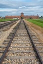 Auschwitz - Birkenau Railway Line Poland Royalty Free Stock Photo
