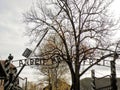 Auschwitz Concentration Camp Arbeit Macht Frei Gate Royalty Free Stock Photo