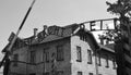 Auschwitz concentration camp ARBEIT MACHT FREI sign Royalty Free Stock Photo