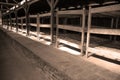 Auschwitz concentration camp inside barracks Royalty Free Stock Photo