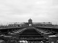 Entree at The Auschwitz concentration camp Royalty Free Stock Photo