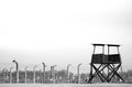 Auschwitz concentration camp watch tower Royalty Free Stock Photo