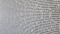 Auschwitz Concentration Camp Museum - Wall with the names of the victims. On the July 7th, 2015 Royalty Free Stock Photo